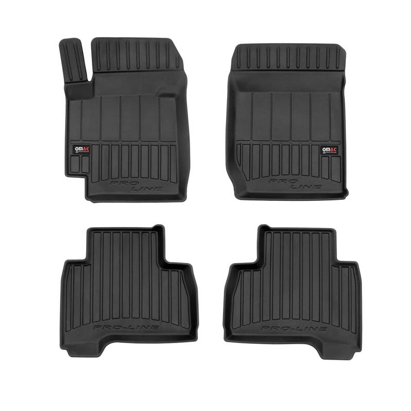 Fußmatten Gummimatten kompatibel mit Suzuki Grand Vitara II 2005-2014 OMAC Premium 3D Schwarz TPE Gummi von OMAC