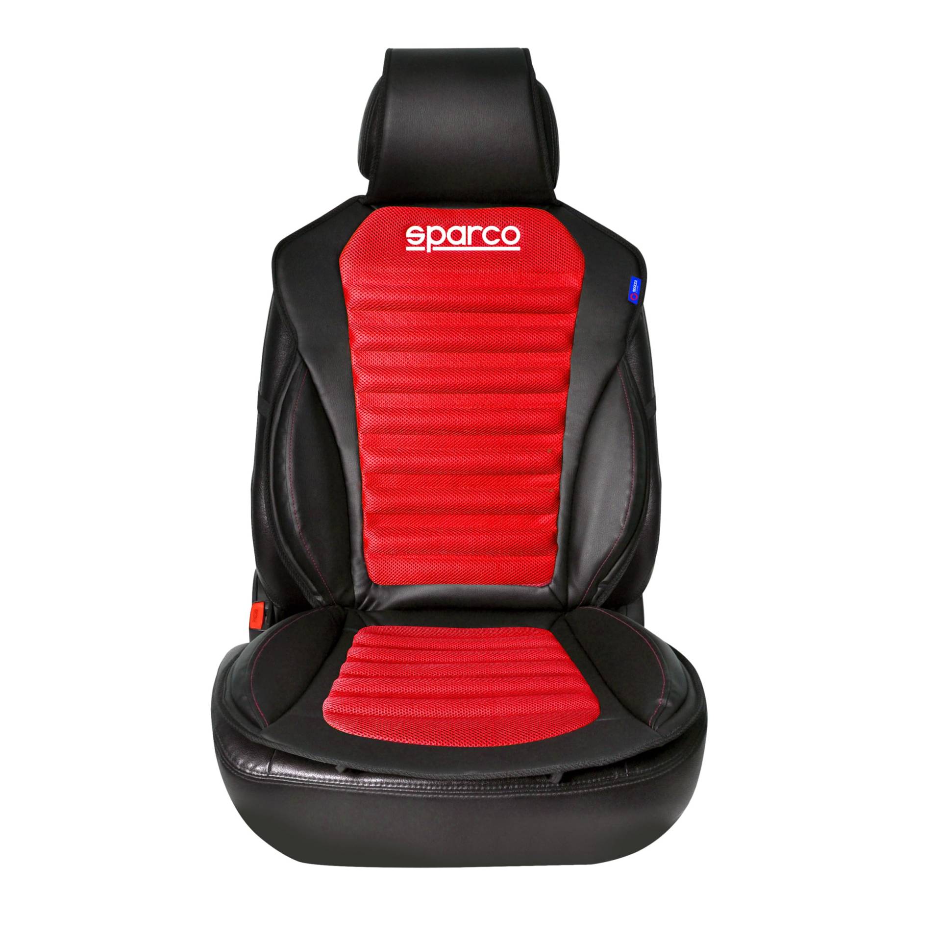 OMAC SPARCO Sitzkissen Sitzauflage Sitzschoner Universell Auto Sitzschutz Schwarz Rot von OMAC