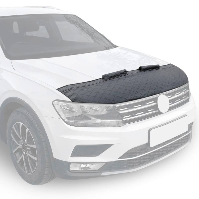 OMAC Schwarz Halb Haubenbra Steinschlagschutz Bonnet Bra kompatibel mit VW Caddy 2010-2015 von OMAC