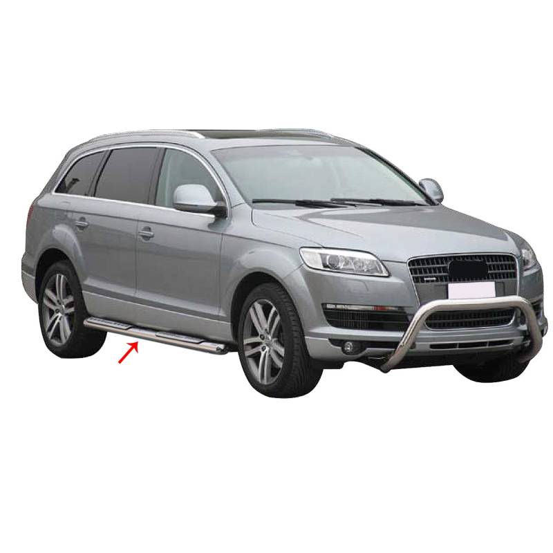 OMAC Stahl Seitenschweller Schwellerrohre für Audi Q7 4L 2006-2015 Silber von OMAC