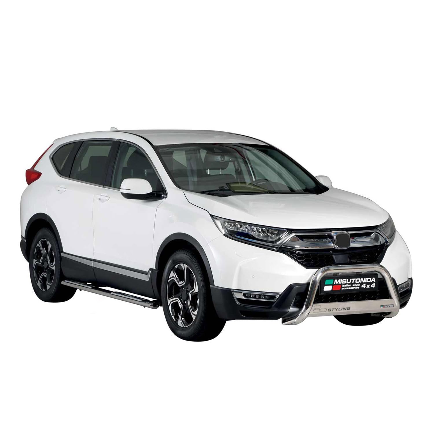 OMAC Stahl Seitenschweller Schwellerrohre für Honda CR-V Hybrid 2019-2020 Silber von OMAC