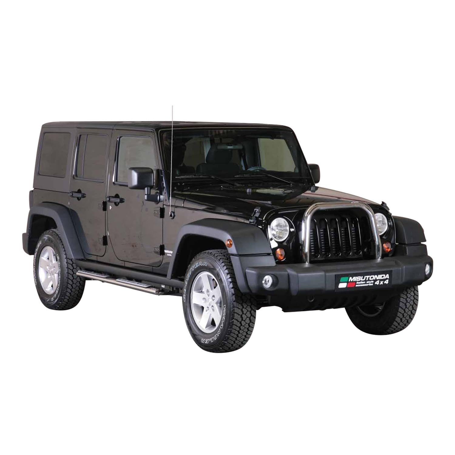 OMAC Stahl Seitenschweller Schwellerrohre für Jeep Wrangler 2007-2018 Silber von OMAC