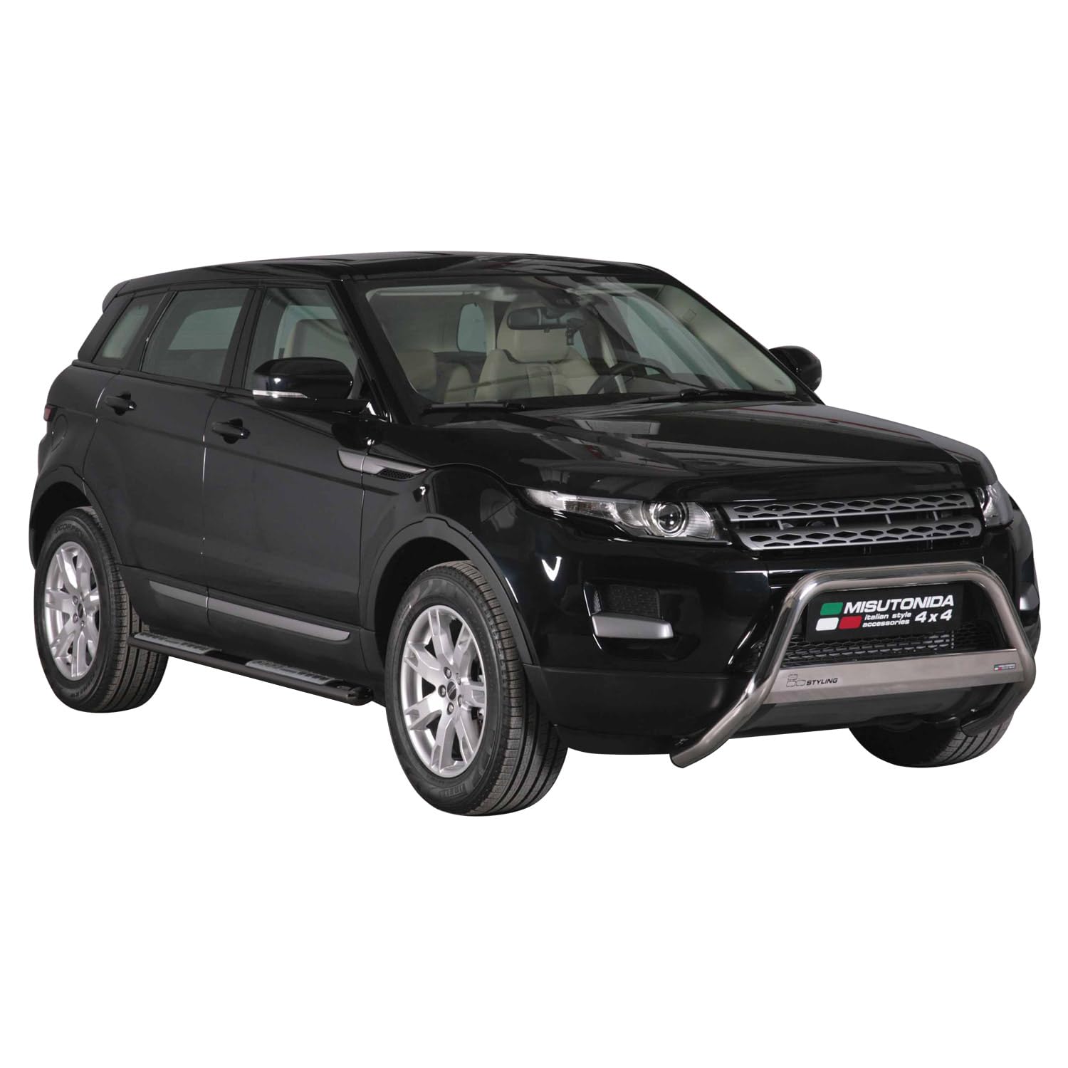 OMAC Stahl Seitenschweller Schwellerrohre für Range Rover Evoque 2011-2015 Schwarz von OMAC