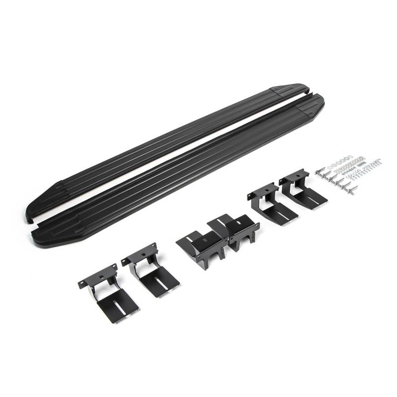 Trittbretter Seitenschweller kompatibel mit Jeep Grand Cherokee 2010-2023 TÜV ABE Schwarz Aluminium 2X von OMAC