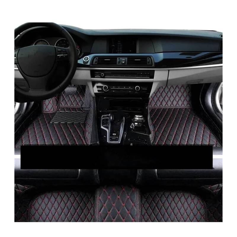 Automatten für Peugeot E-208 E208 P21 5-Sitzer 2019 2020 2021 2022 2023 Auto-Fußmatten Leder-Fußmatten-Set Teppichteppich Innenzubehör (Farbe: LHD SET 5) von OMDHATU