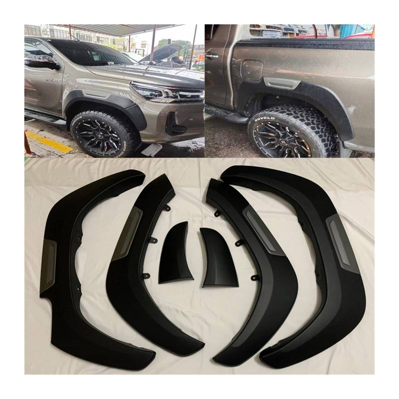 KLEINE MODANATUR AUTOSTIL ORIGINAL FENDER FLARE ZUBEHÖR kompatibel mit HILUX REVO ROCCO 2015-2020 2021 V6 PICKUP AUTO ZUBEHÖR (2015-2019 REVO) von OMEROPLIX