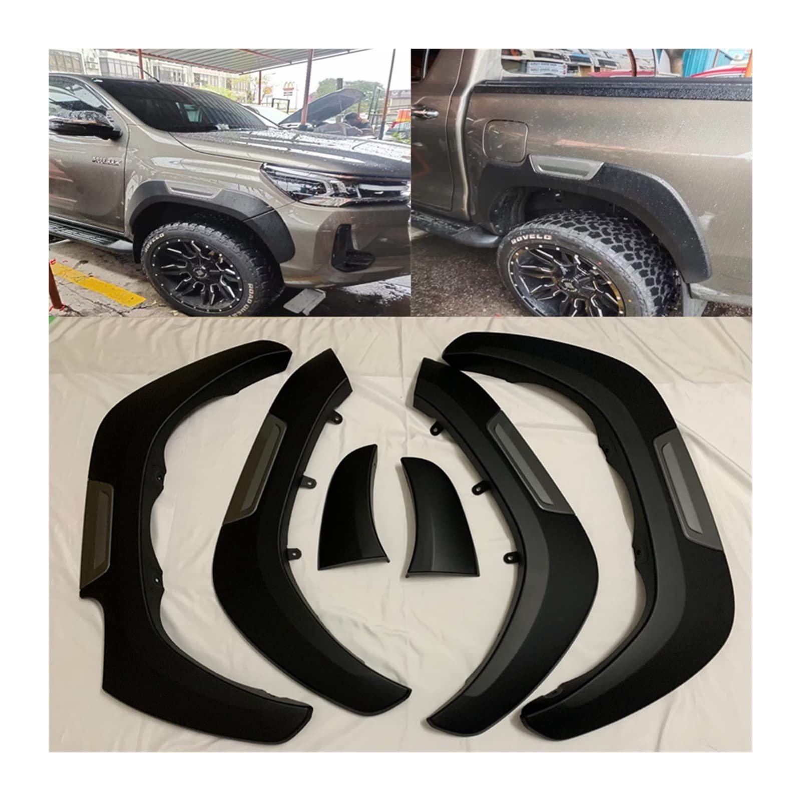 KLEINE MODANATUR AUTOSTIL ORIGINAL FENDER FLARE ZUBEHÖR kompatibel mit HILUX REVO ROCCO 2015-2020 2021 V6 PICKUP AUTO ZUBEHÖR (2021 REVO ROCCO) von OMEROPLIX