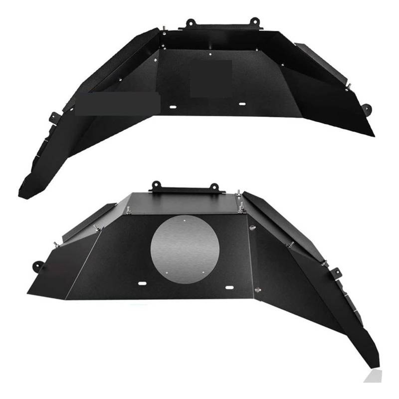 Rear Inner Fender Liners 2018-2022 Compatible With Jeep Wrangler JL JLU Aluminum Lightweight Design Splash Guards US (Black) von OMEROPLIX