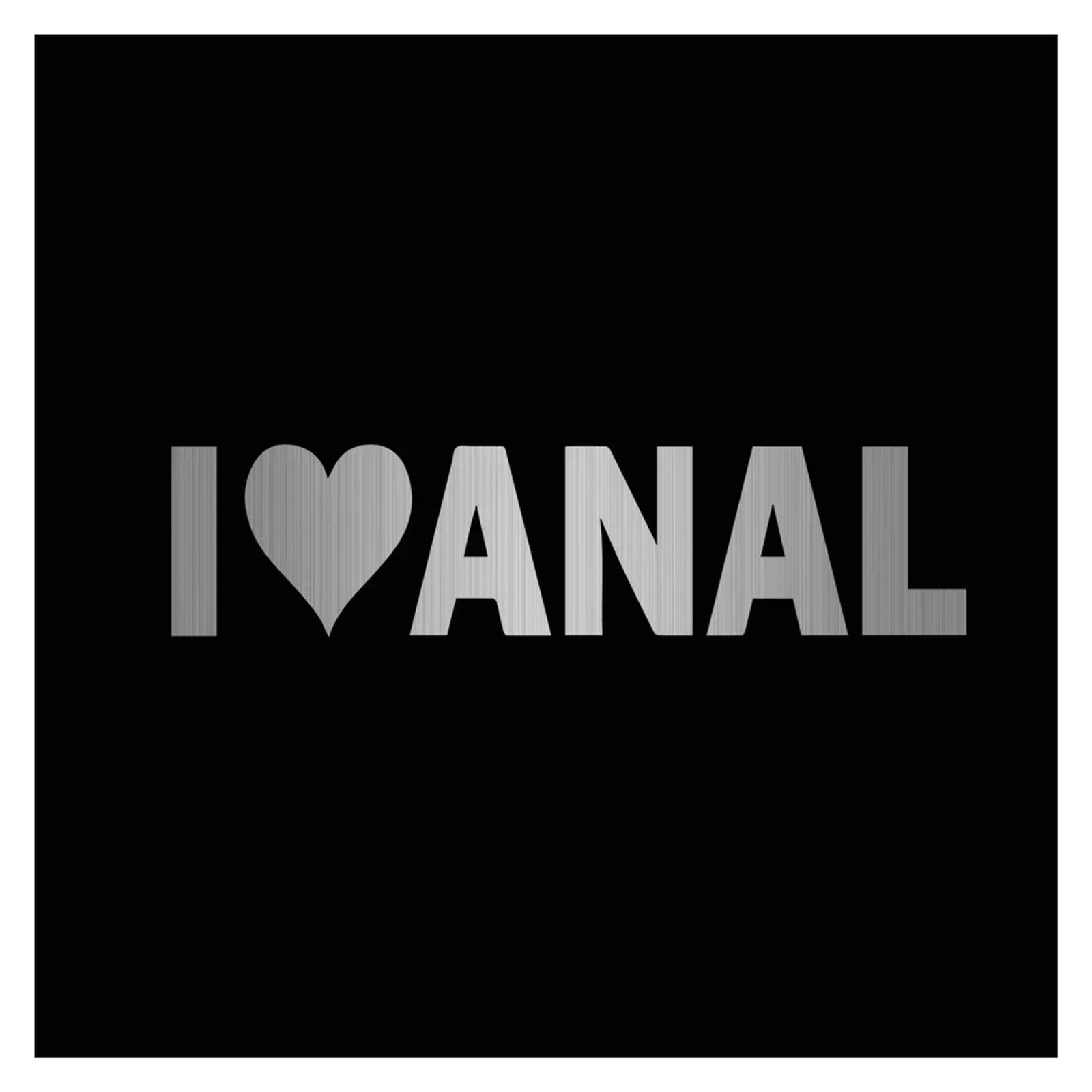 1 x Auto-Aufkleber, "I Love Anal", Vinyl-Aufkleber, lustiger Gay Pride, Streich, Witz, Penis, Po, Sex-Aufkleber, 20 cm x 6 cm (Silber, 20 cm x 6 cm) von OMOZX