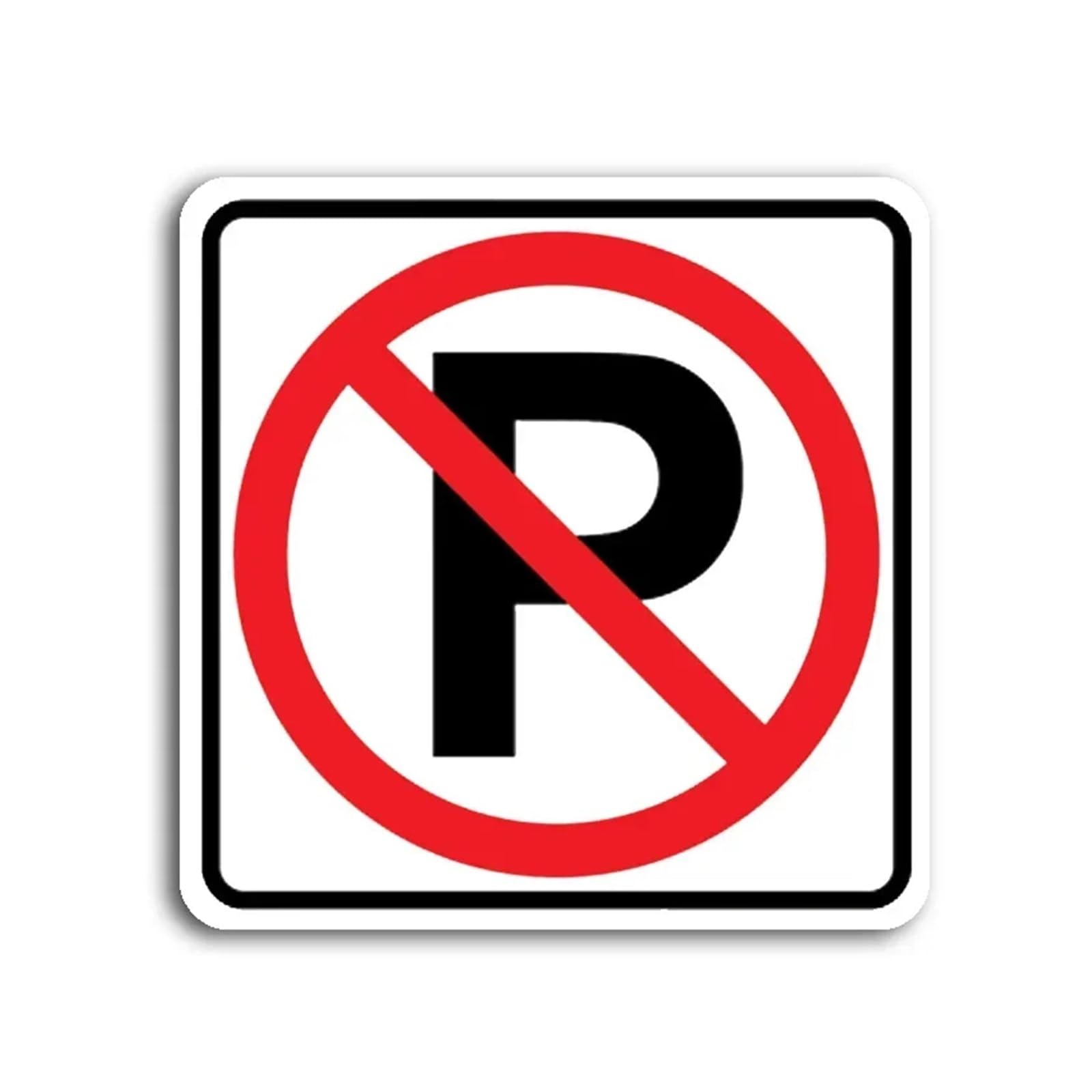 Aufkleber mit Aufschrift "No Parking Warning Violation Towing", PVC, für Autofenster, Stoßstange, Sonnenschutz, wasserdicht, kreative Aufkleber (23 x 23 cm) von OMOZX