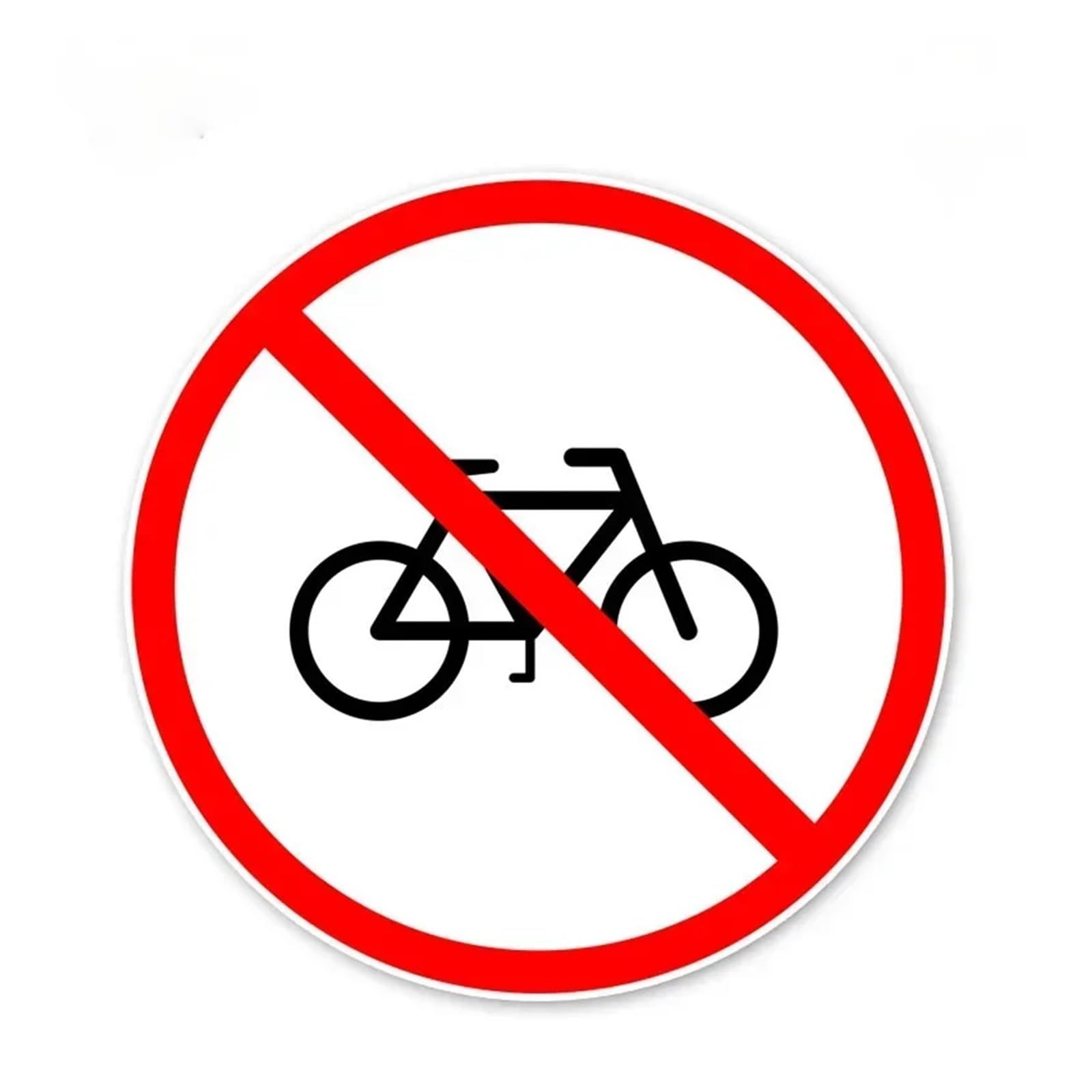 Interessantes Warnschild "No Bicycle Parking", PVC, klassisches Auto, dekoratives Zubehör, Qualität, wasserdichte Aufkleber (18 x 18 cm) von OMOZX