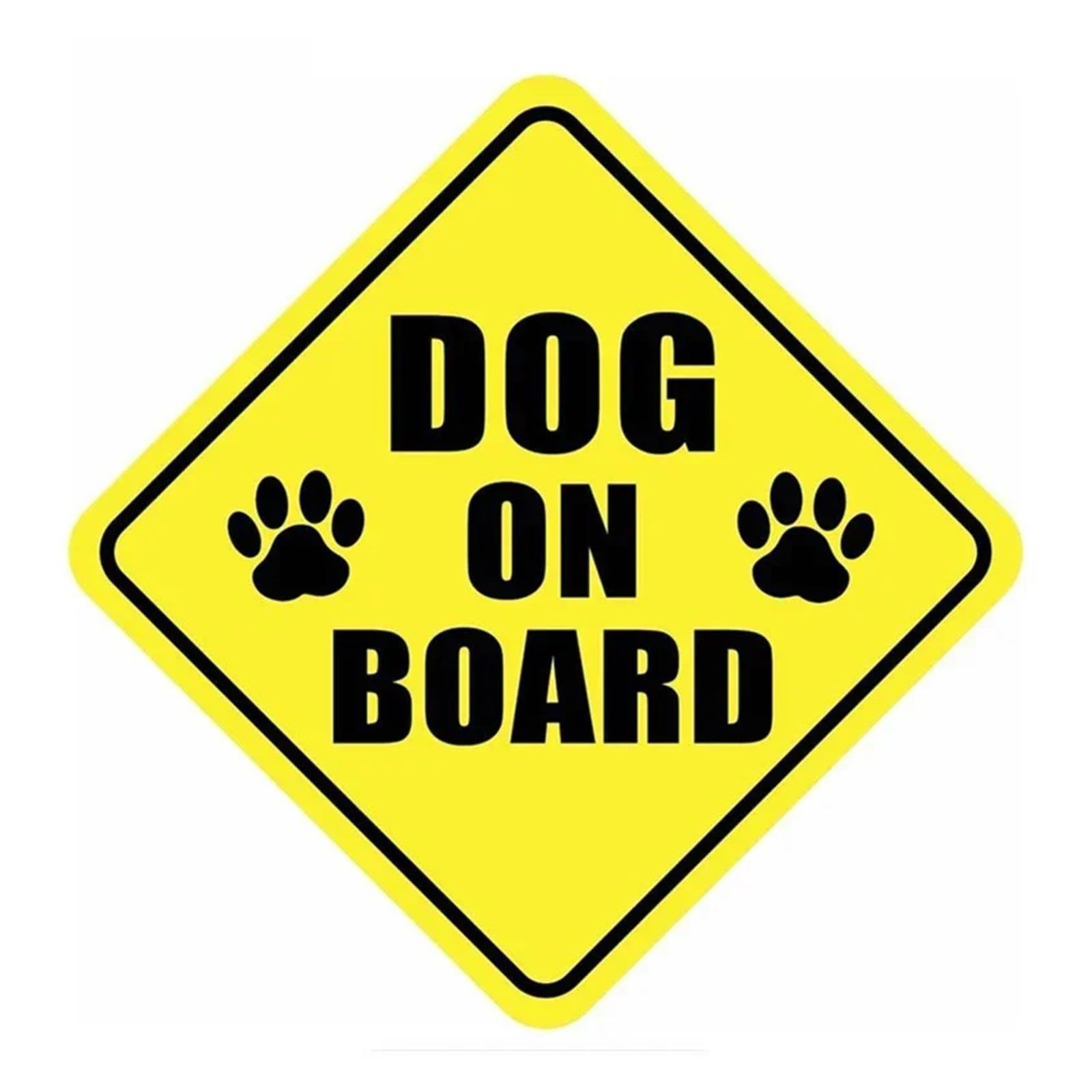 Lustiger Auto-Aufkleber mit Aufschrift "Warning Dog on Board", für Autos, Motorräder, Außenzubehör, reflektierende PVC-Aufkleber, 15 x 15 cm (18 x 18 cm) von OMOZX