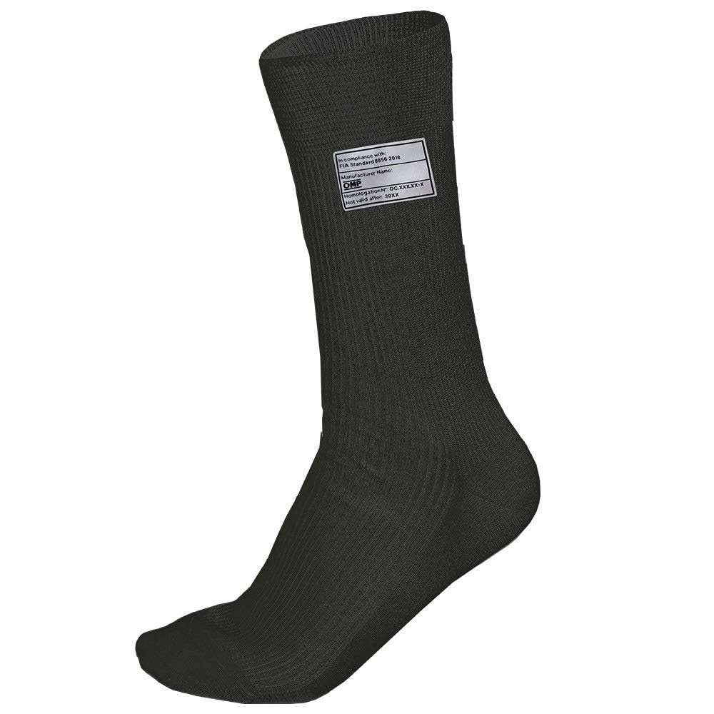 OMP Unisex Iaa/762071l NOMEX SOCKS FIA 8856 2018 SCHWARZ GR SSE L, Bianco, L EU von OMP