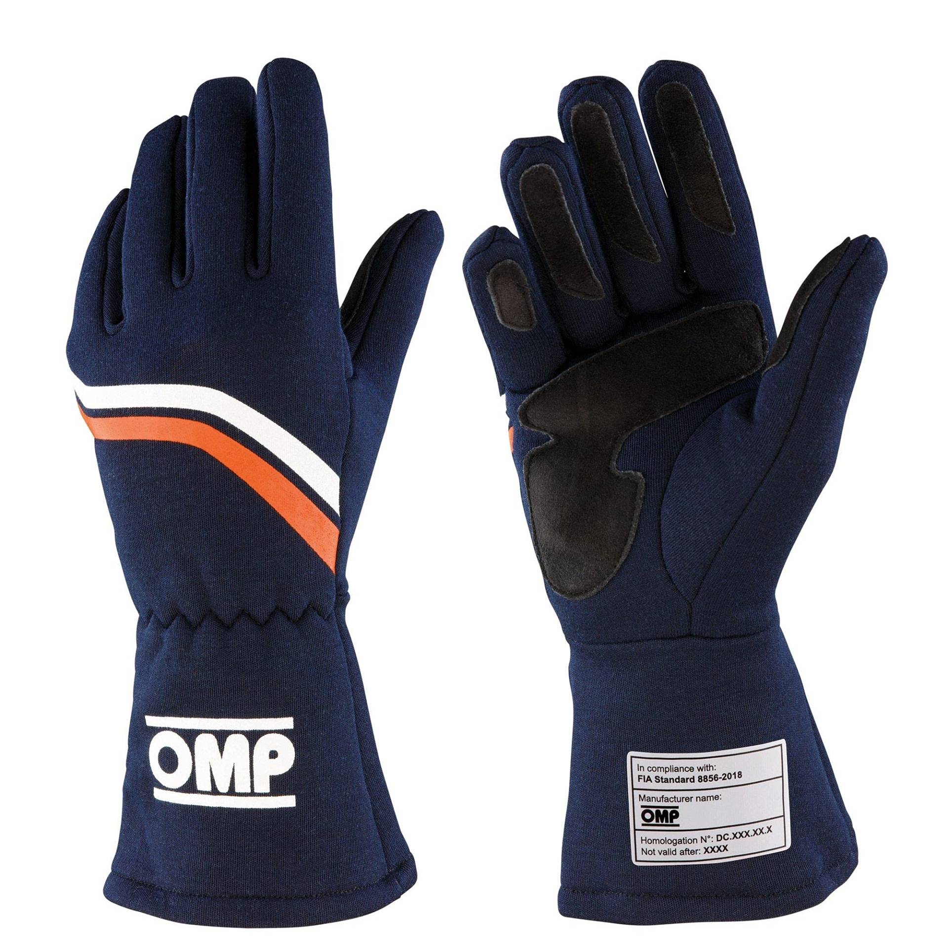 OMP Damen Handschuhe My2021 Marineblau, Größe S FIA 8856-2018 9 von OMP