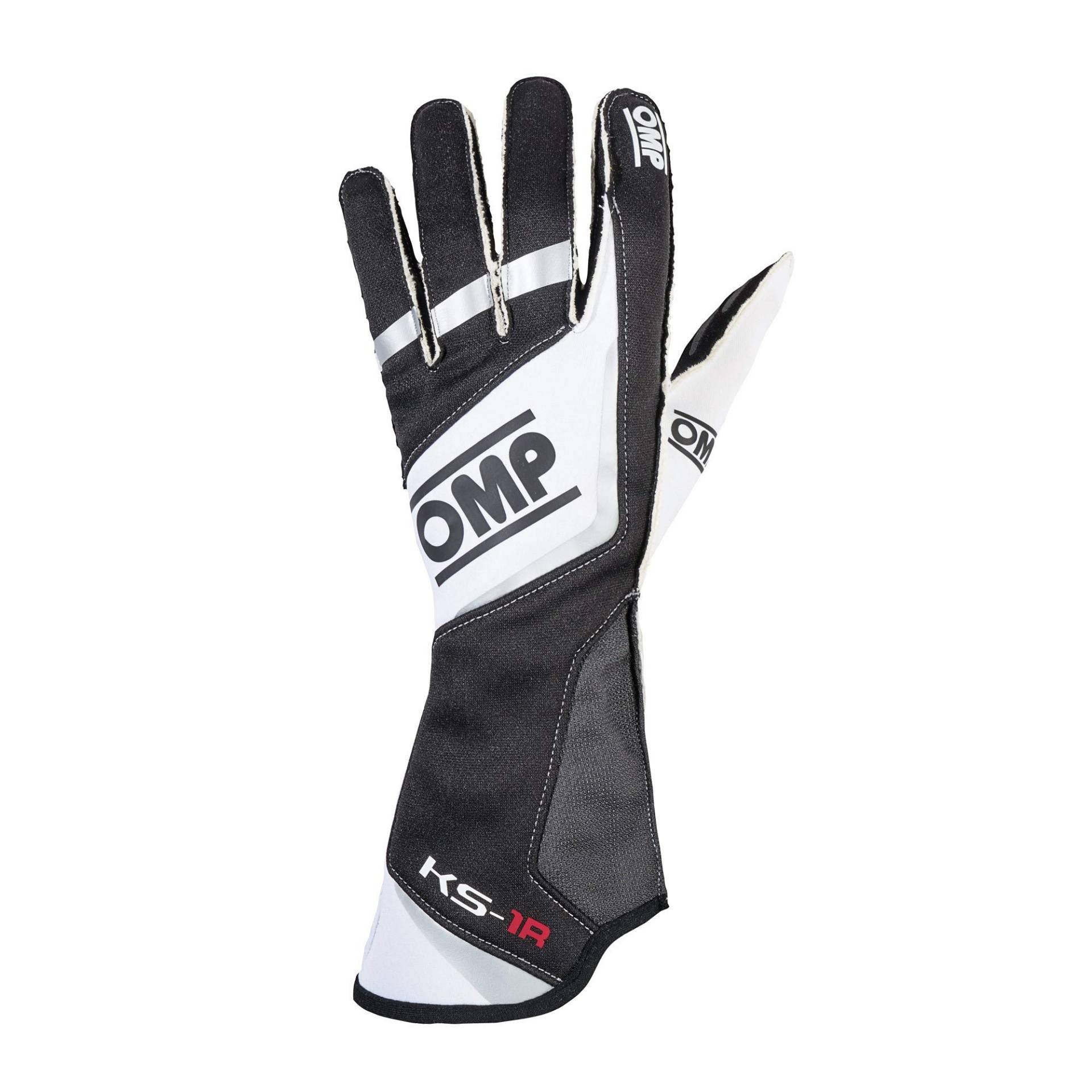 Omp OMPKK02740071L Handschuhe KS-1R Schwarz/Weiß/Silber Größe L von OMP