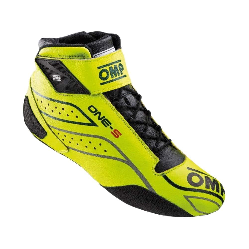 OMP ONE-S FLUO SCHUHE GELB/SCHWARZ/GRAU GRÖSSE 48 EU FIA 8856-2018 von OMP