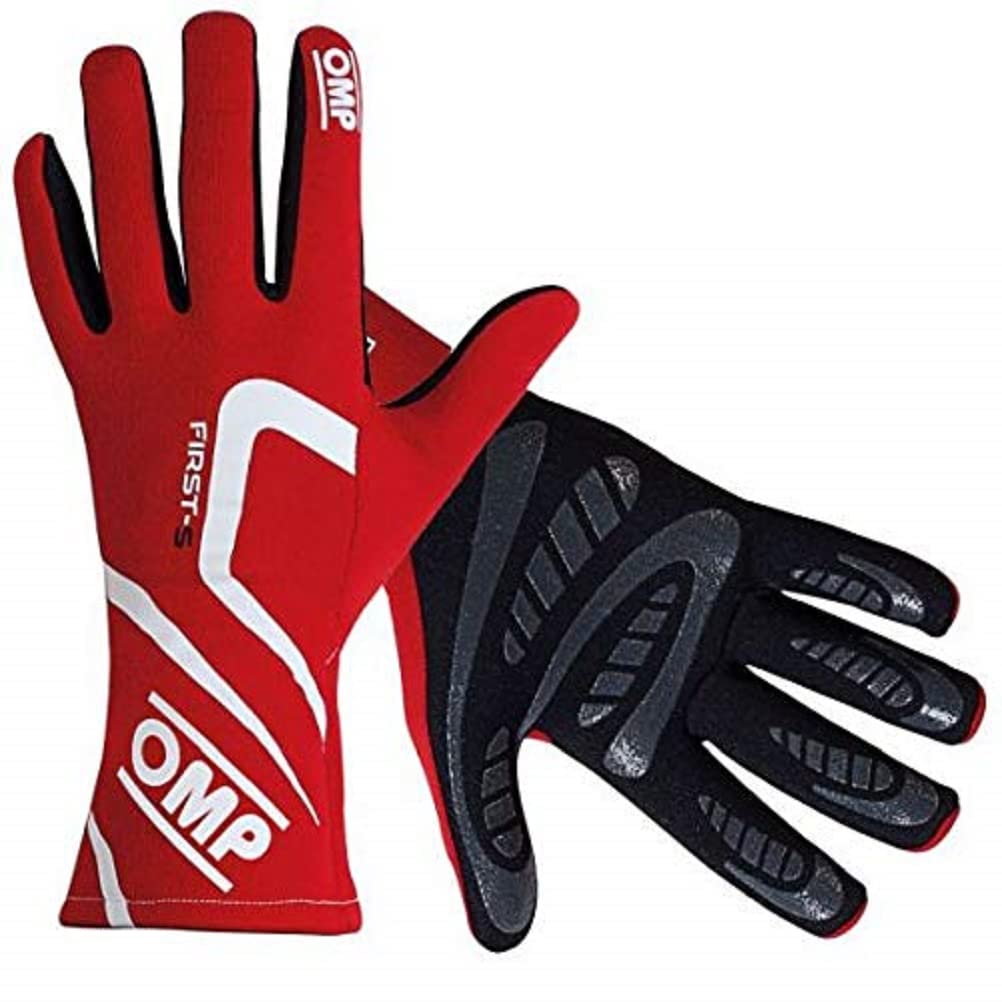 Omp FIRST-S HANDSCHUHE ROT GRÖSSE L FIA 8856-2018 von OMP