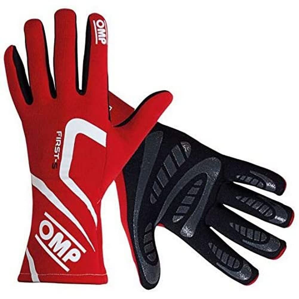 Omp FIRST-S HANDSCHUHE ROT GRÖSSE M FIA 8856-2018 von OMP