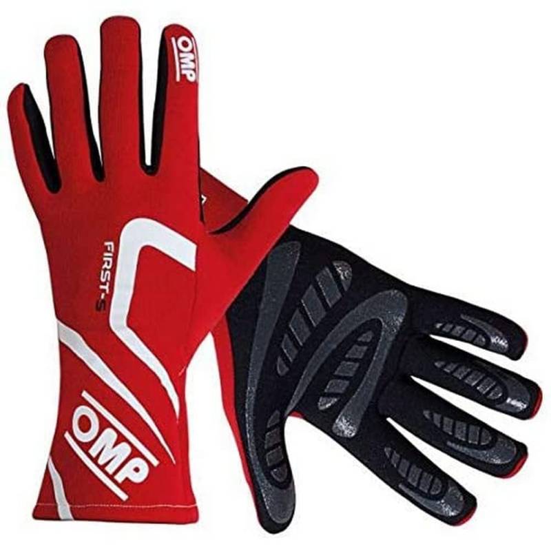 Omp FIRST-S HANDSCHUHE ROT GRÖSSE M FIA 8856-2018 von OMP