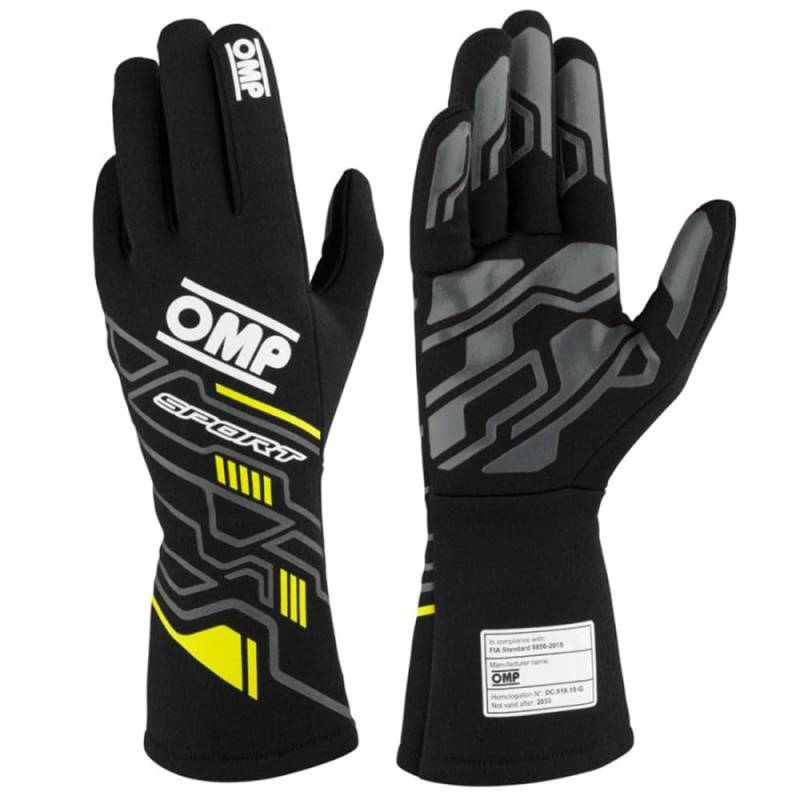 Omp GUANTES SPORT FIA 8856-2018 NEGRO/AMARILLO FLUO TALLA L von OMP