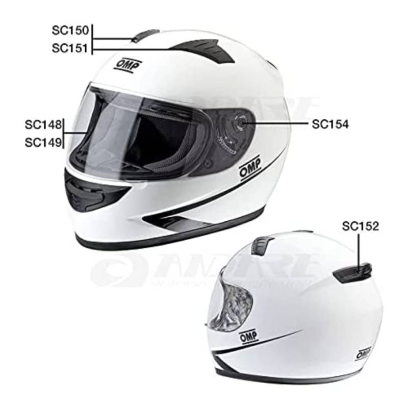 Omp OMPSC154 Ersatzvisier Bewegung Kit für Schaltungs My2017 Pivot Helmet von OMP