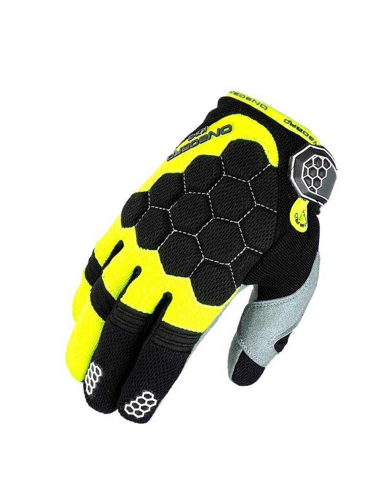 ON BOARD Kinder-Motocross-Handschuhe KX-3, KID Unisex, Schwarz/Neongelb von ON BOARD