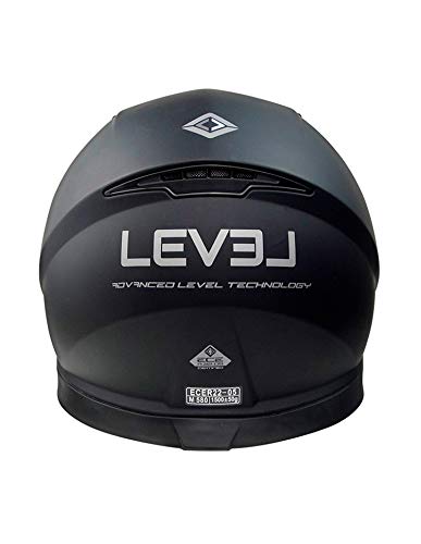 ON BOARD LEVEL HELMENTS Motorradhelm Level LFT1, Unisex, 2XL, Schwarz matt von ON BOARD