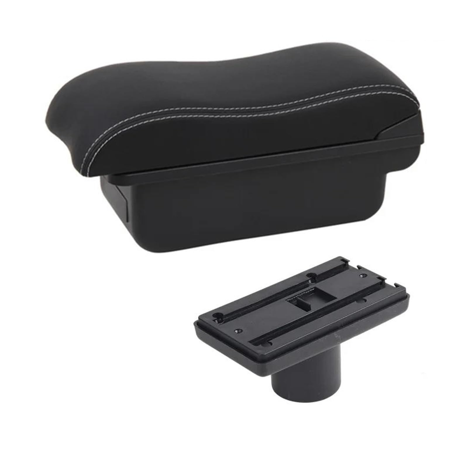 Auto Armlehnenbox Für Seat Für Ibiza 6j 6L Armlehnenbox Auto Mittelkonsolen Armlehnen Aufbewahrungsbox Mit USB Zubehör Aufbewahrungsbox(B2 Weiße Linie) von ONDAWR