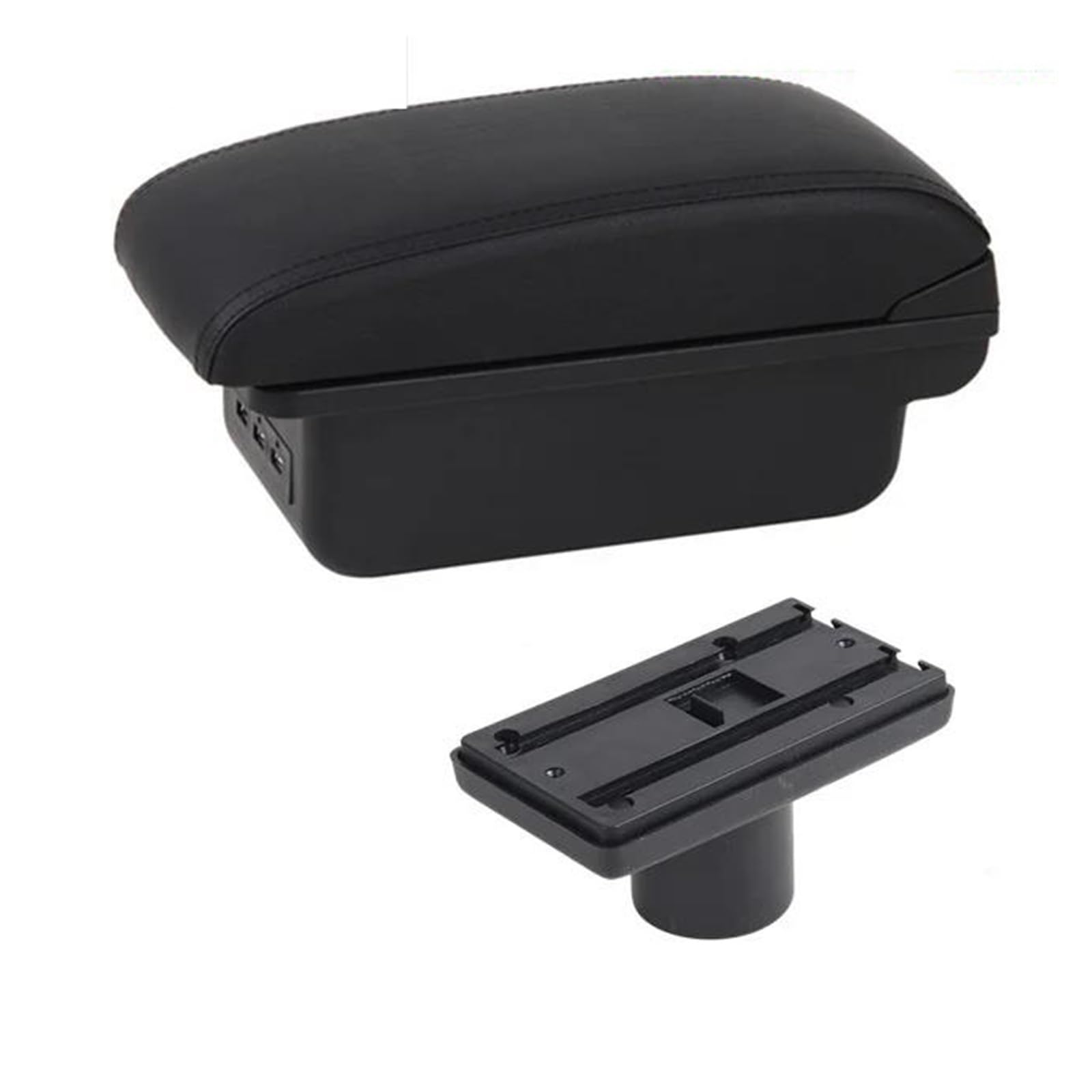 Auto Armlehnenbox Für Seat Für Ibiza 6j 6L Armlehnenbox Auto Mittelkonsolen Armlehnen Aufbewahrungsbox Mit USB Zubehör Aufbewahrungsbox(C1 Schwarze Linie) von ONDAWR