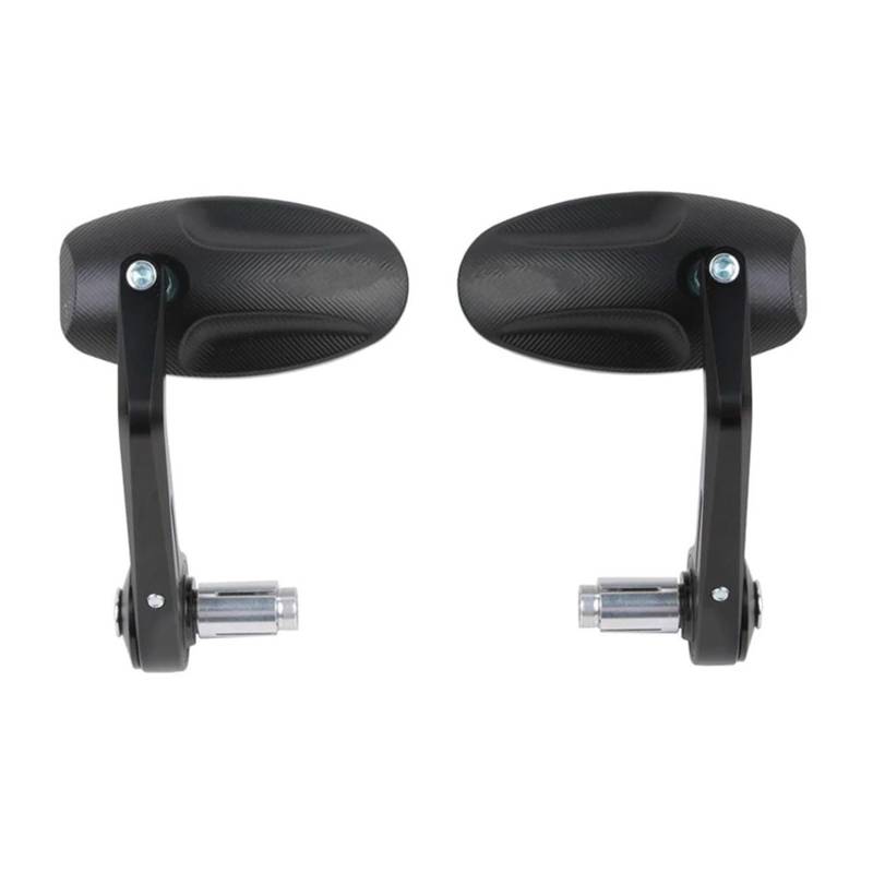 Motorradspiegel-Set Universal Lenkerend Motorrad Rückspiegel Für Moto Für Guzzi Motorräder Sport Straßenmotorräder Roller Lenkerendenspiegel(Schwarz) von ONDAWR