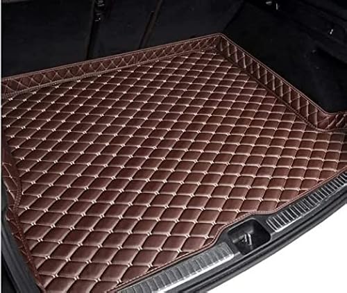 Passgenaue Leder Kofferraummatten für Cadillac Escalade III 2007-2014, Kratzfester Rutschfester Wasserdichter Liner leicht zu reinigen,Brown von ONEEL