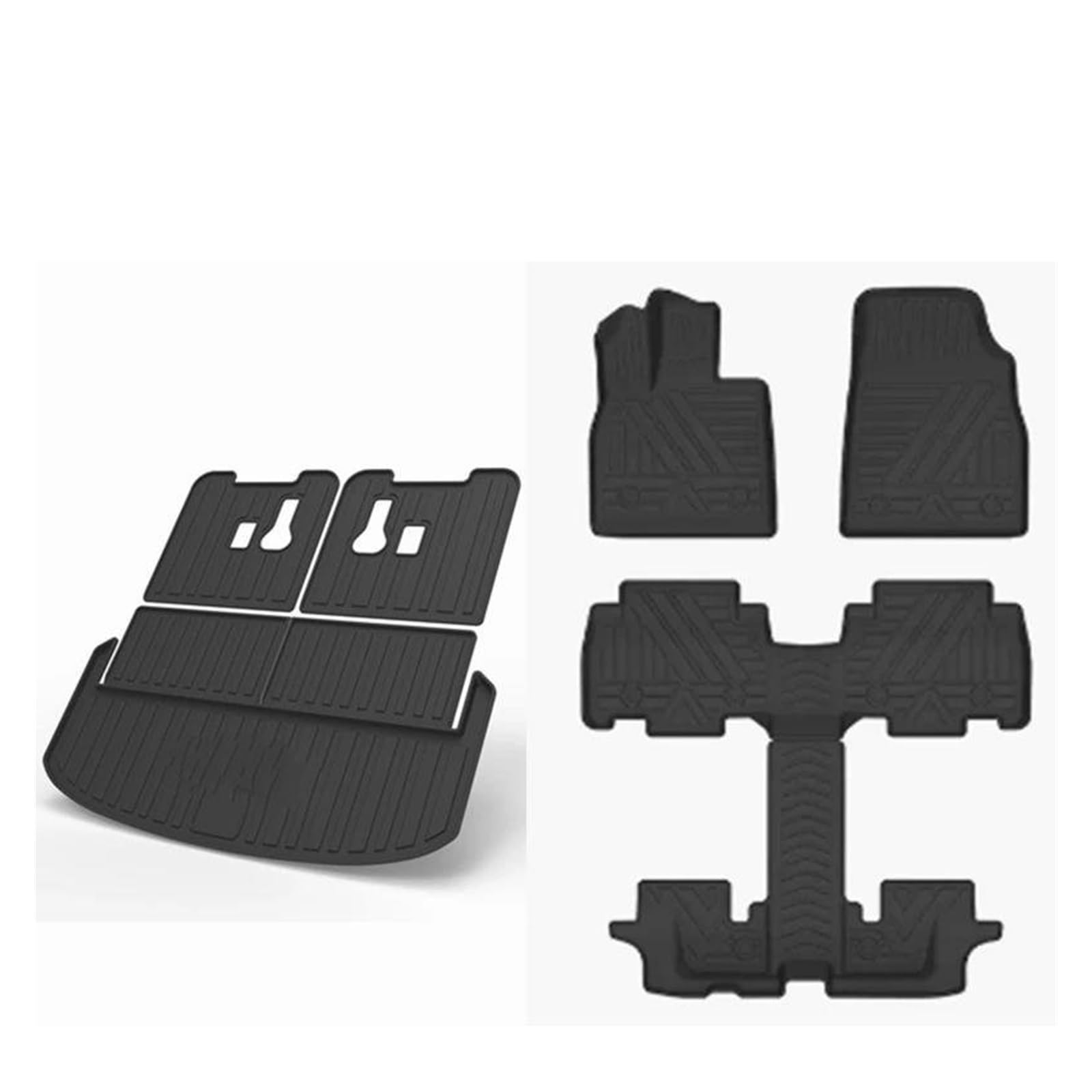 Auto Kofferraummatte Für BYD Für TANG Autoteppich-Fußmatten Verwenden Sie Kofferraummatte Komplettset Trim wasserdichte Fußmatten rutschfest Kofferraumwanne(L-D 6seat all mat) von ONETREND