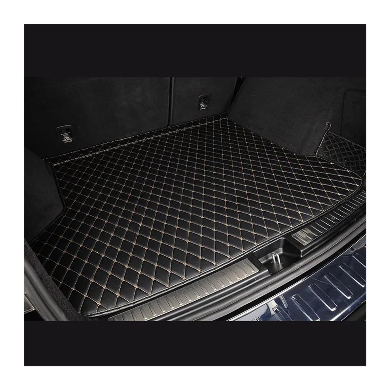 Auto Kofferraummatte Für Mazda Für CX-4 2016-2021 Auto Stamm Matten wasserdichte Auto Boot Innen Zubehör Schutz Pads rutschfest Kofferraumwanne(Black beige) von ONETREND