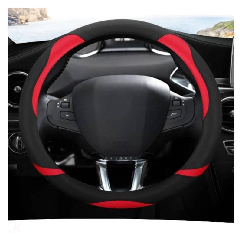 Auto Lenkrad Für Peugeot 308 2014-2020 II Für T9 Für 308 Für SW Für CC Auto Lenkrad Abdeckung Plaid Nicht-Slip Auto Zubehör Innen Abdeckung Lenkradschutz (Color : 2) von ONETREND