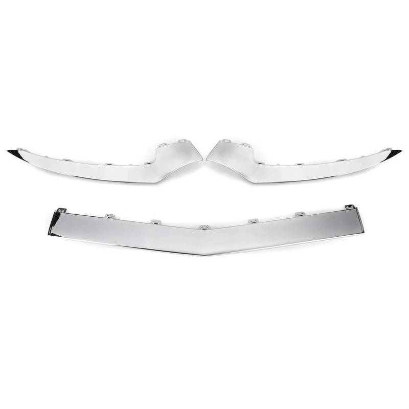 Frontspoiler Für Benz W207 Für E-Klasse E200 E350 2014-2016 3 Stücke Schwarz Auto Front Stoßstange Lip Splitter Diffusor Spoiler Schutz Abdeckung Auto Frontspoiler(Chrome Silver) von ONETREND