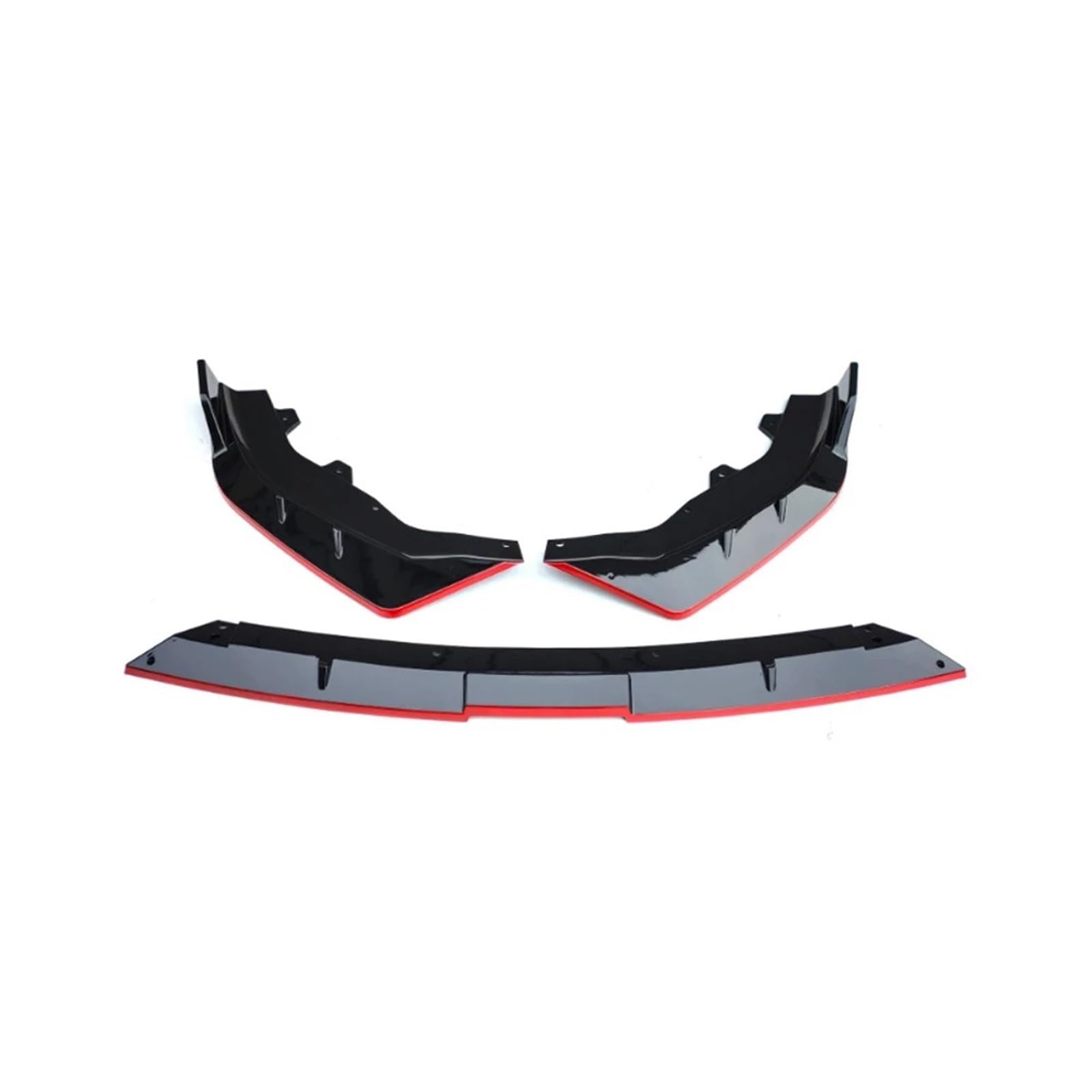 Frontspoiler Für CHANGAN Für Uni-V Für UNIV 2022 3PCS Auto Zubehör Frontschürze Lip Spoiler Splitter Diffusor Abnehmbare Körper Kit Abdeckung Schutz Auto Frontspoiler(Balck Red) von ONETREND