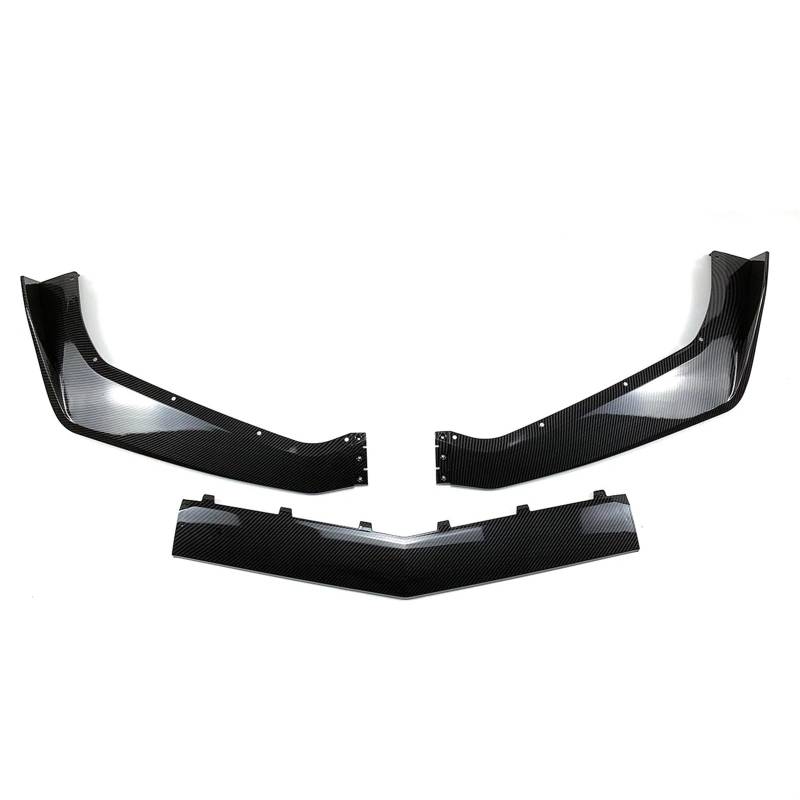 Frontspoiler Für Chevrolet Für Corvette C7 Modifizieren Stoßstange ZR1 2014-2019 Stil Auto Vorderen Stoßfänger Lip Spoiler Splitter Carbon Faser Stil Body Kit Auto Frontspoiler(Carbon Fiber Style) von ONETREND