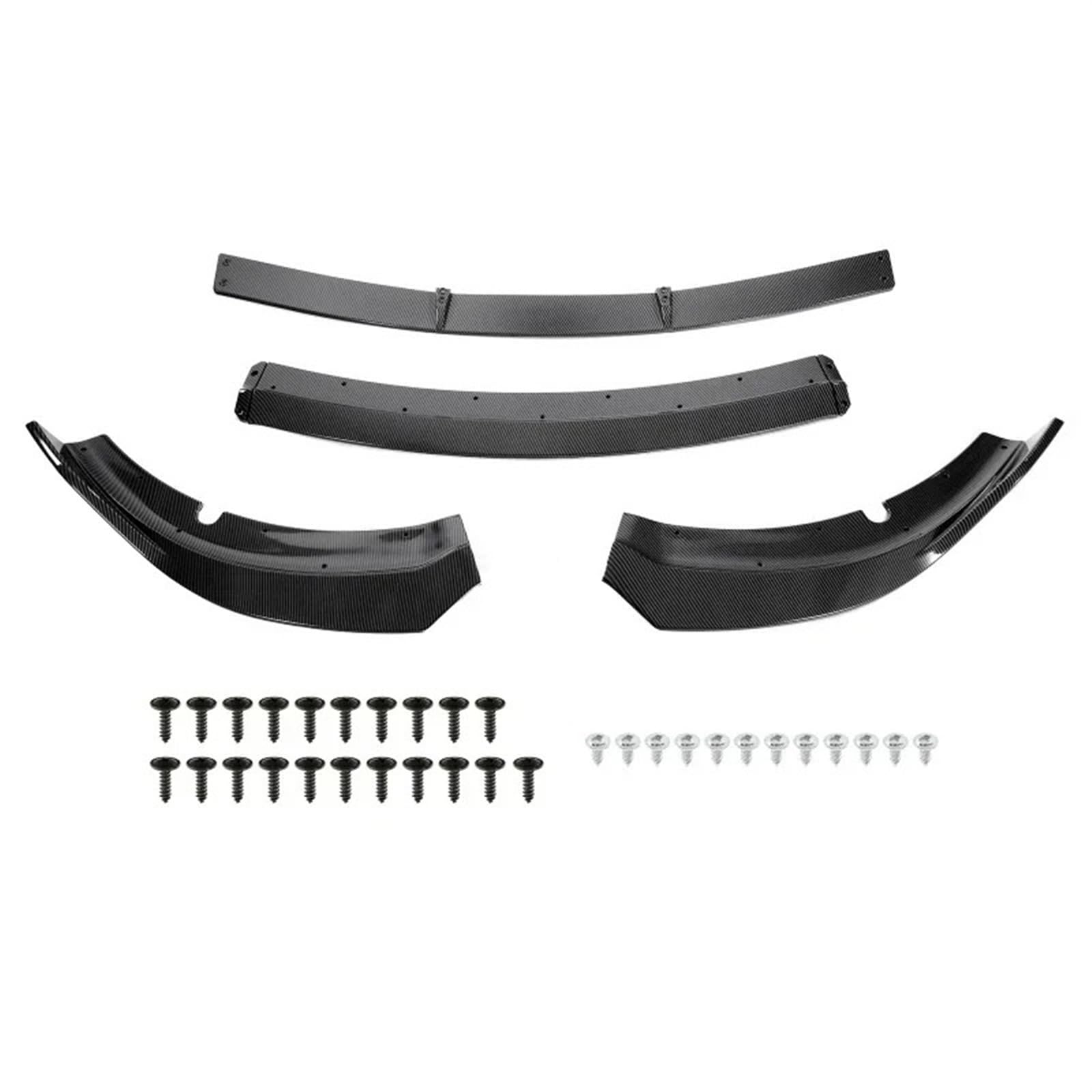 Frontspoiler Für Dodge Für Ladegerät Für SRT 2015-2020 4 Stücke Auto Vorderen Stoßfänger Lip Spoiler Splitter Body Kit Auto Frontspoiler(Carbon Fiber) von ONETREND