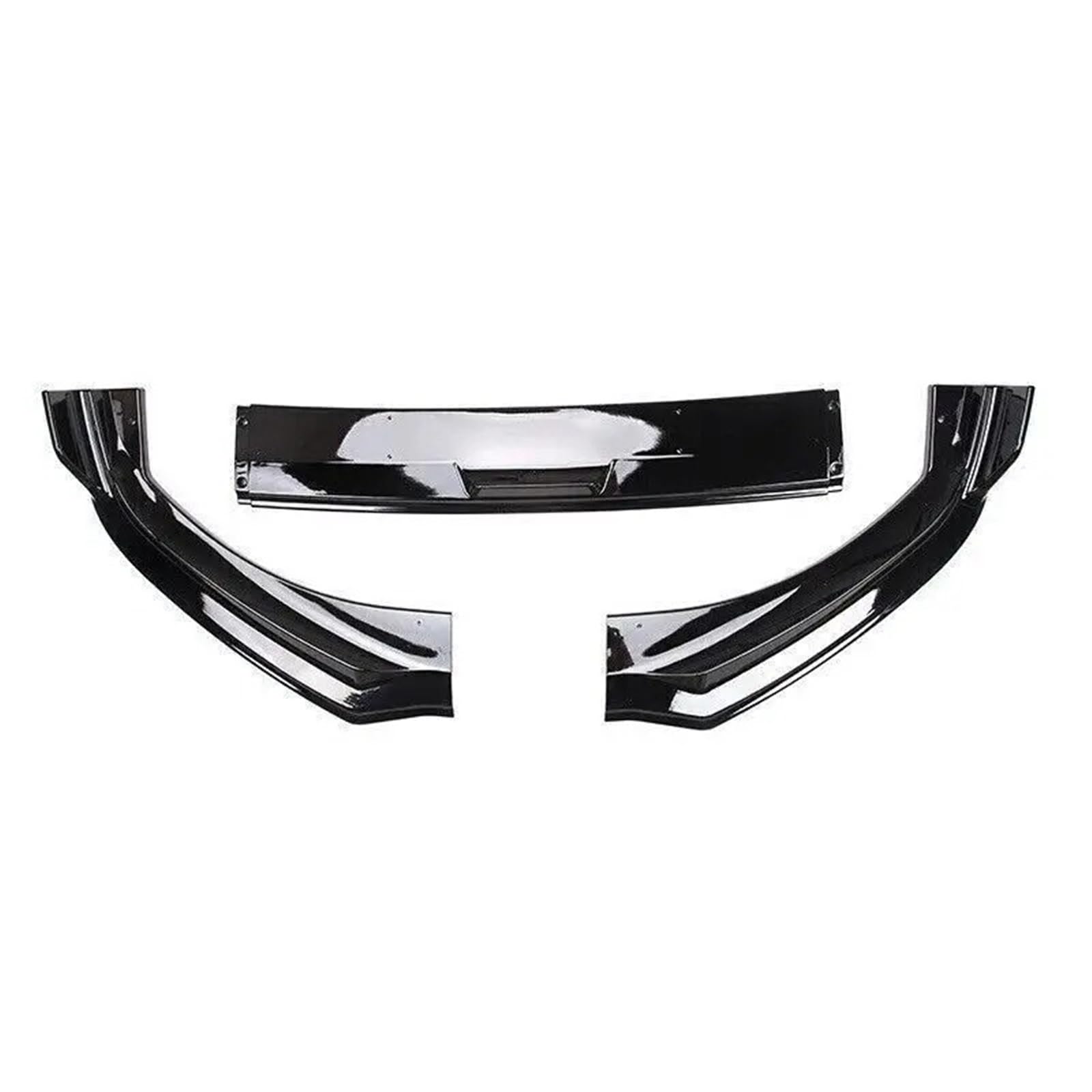 Frontspoiler Für Ford Für Elektro Für Mustang Für Mach-E 2021-2024 3PCS Auto Front Stoßstange Lip Spoiler Splitter Diffusor Körper Kit Carbon Faser Stil Auto Frontspoiler(Glossy Black) von ONETREND