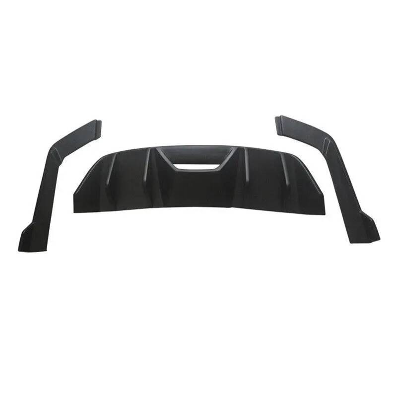 Frontspoiler Für Ford Für Mustang 2015–2017 Carbon Look Glänzend Schwarz HN Stil Heckstoßstangendiffusor Und Eckschürze Splitter Spoiler Eckverlängerung Auto Frontspoiler(Matte Black) von ONETREND