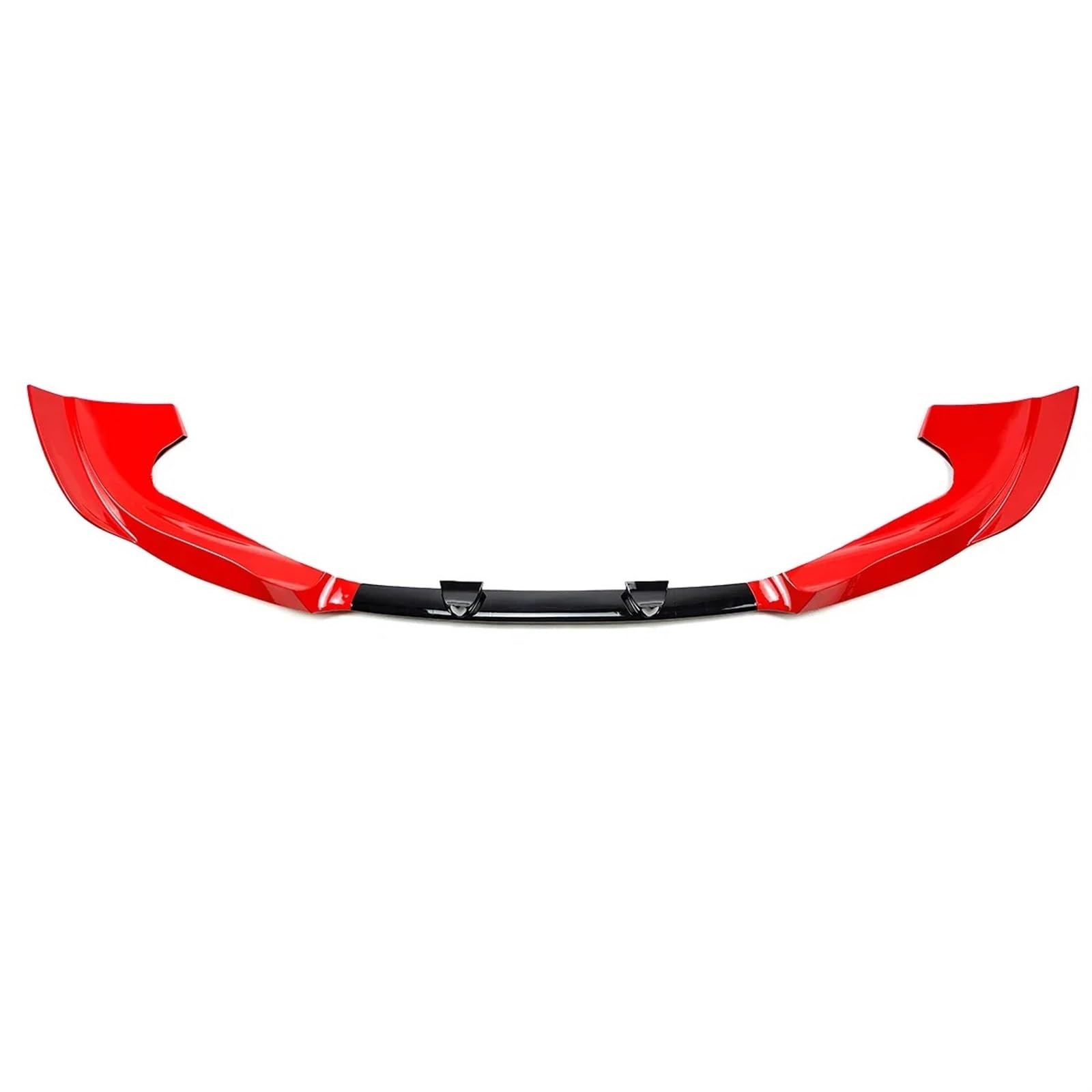 Frontspoiler Für Jeep Für Grand Für Cherokee Für SRT 2012-2016 Für SRT8 Auto Front Stoßstange Lip Splitter Spoiler Carbon Faser Stil Körper Kit Weiß Rot 3PCS Auto Frontspoiler(Red Black) von ONETREND