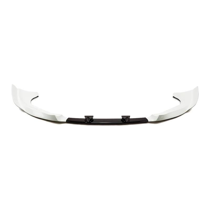 Frontspoiler Für Jeep Für Grand Für Cherokee Für SRT 2012-2016 Für SRT8 Auto Front Stoßstange Lip Splitter Spoiler Carbon Faser Stil Körper Kit Weiß Rot 3PCS Auto Frontspoiler(White Black) von ONETREND