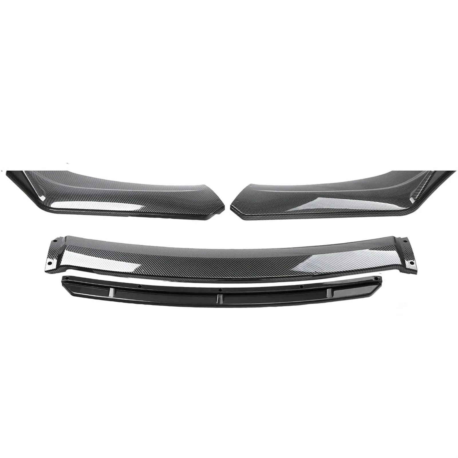 Frontspoiler Für Kia Für Optima K5 2014-2017 Seite Splitter Diffusor Körper Kit Spoiler Guards Universal Auto Zubehör 4PCS Frontschürze Lippe Auto Frontspoiler(Carbon Look) von ONETREND