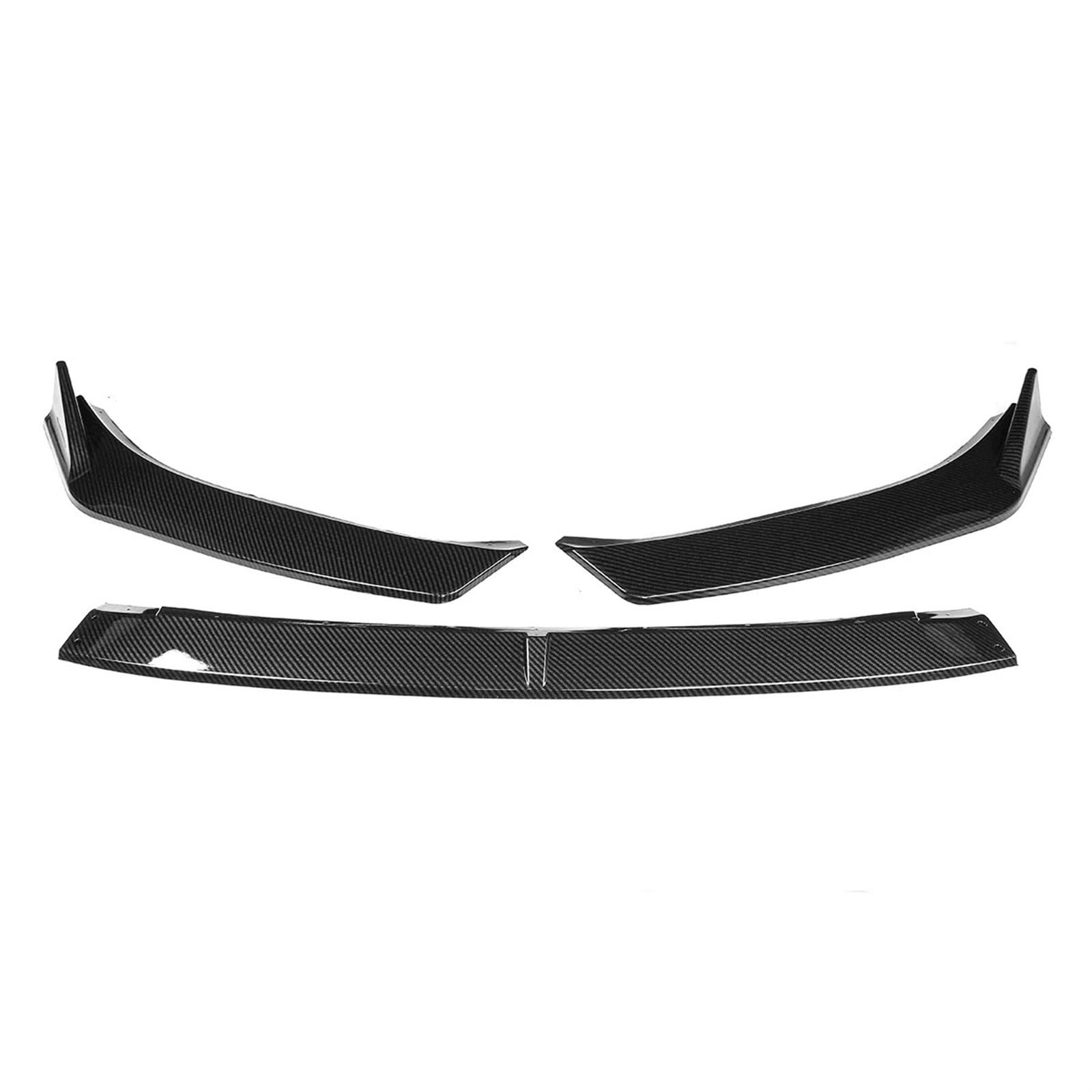 Frontspoiler Für Mazda 6 Für Atenza 2019 2020 2021 Seite Splitter Spoiler Deflektor Schutz Trim Body Kit Auto Zubehör 3PCS Frontschürze Lippe Auto Frontspoiler(Carbon Fiber Look) von ONETREND