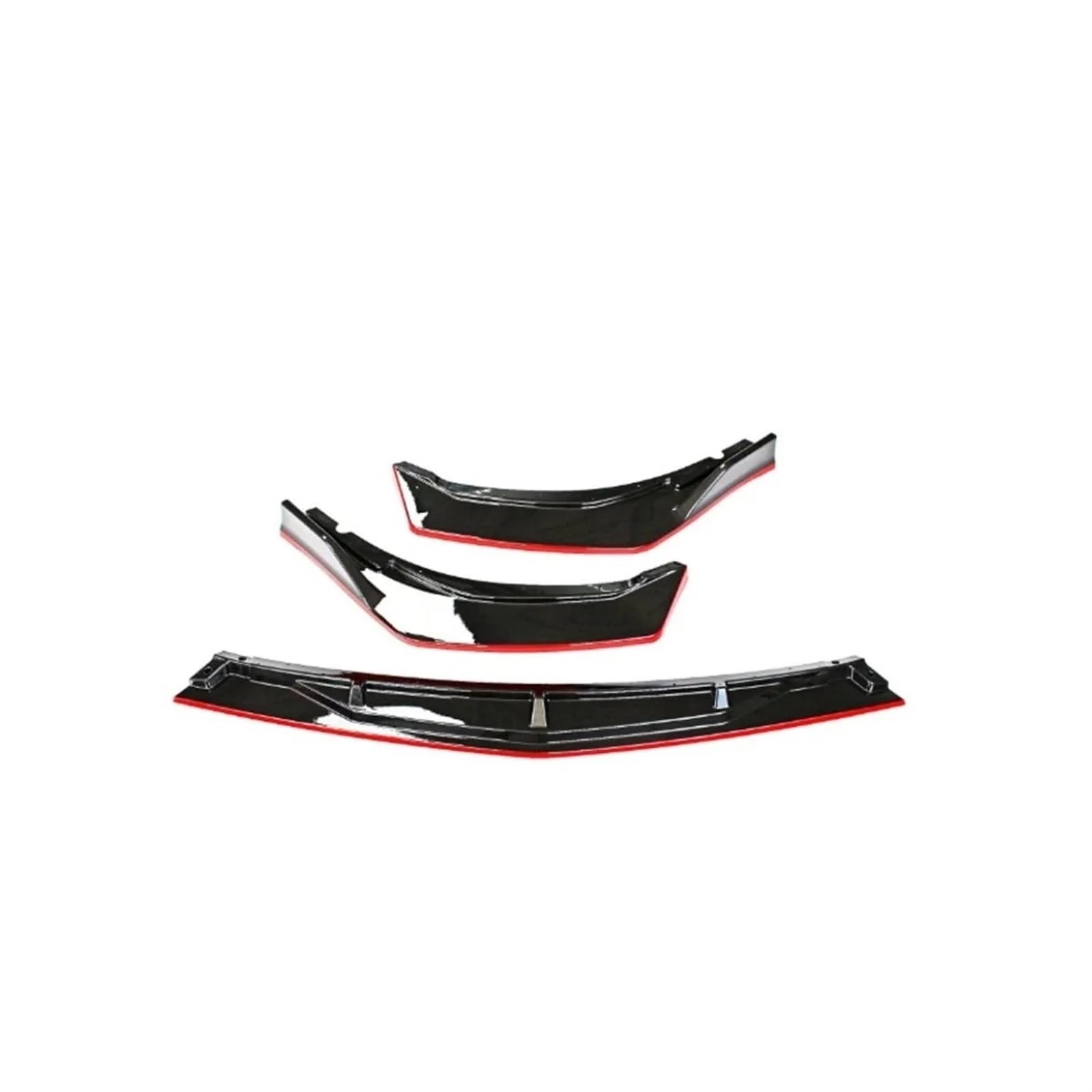 Frontspoiler Für Morris Für Garagen MG6 2020-2024 Stoßstange Schutzfolie Auto Zubehör Auto Front Stoßstange Lip Splitter Diffusor Spoiler Körper Kit Auto Frontspoiler(Black Red) von ONETREND