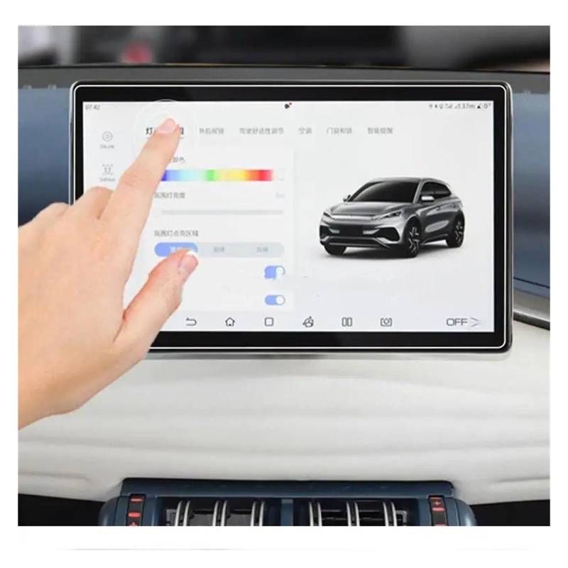 Für BYD Für Atto 3 Für Yuan Für Plus 2022 2023 Auto-Infotainment-Radio GPS-Navigations-Dashboard Displayschutzfolie Aus Gehärtetem Glas Navigation Glas Displayschutzfolie(12.8inch GPS) von ONETREND