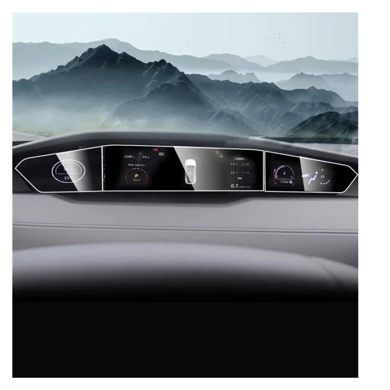 Für Changan Für Uni-V Für UNIV 2022 2023 LCD-Autoradio GPS-Navigation Gehärtetes Glas Und Armaturenbrett-Bildschirmschutzfolie Navigation Glas Displayschutzfolie(Dashboard) von ONETREND