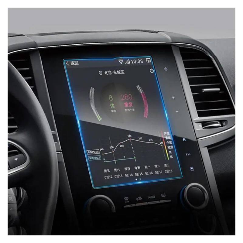 Für Koleos Für Megane 4 2017 2018 2019 2020 Gehärtetes Glas Autonavigation Displayschutzfolie LCD-Aufkleber Zubehör Navigation Glas Displayschutzfolie von ONETREND