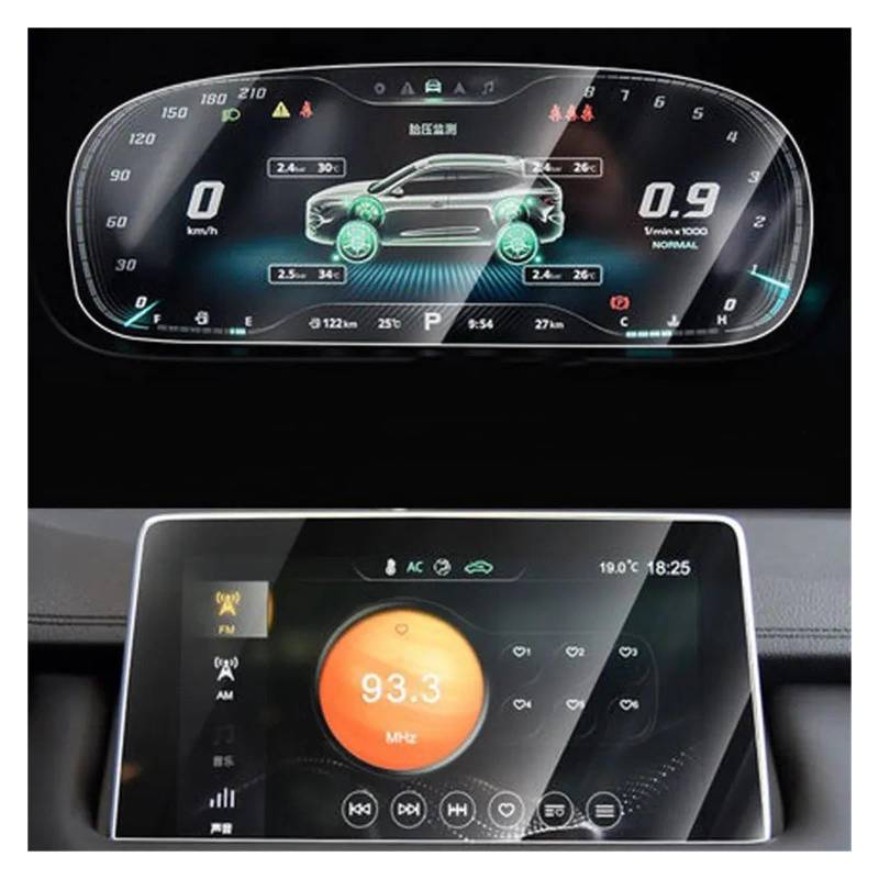 Für MG Für HS 2018 2019 2020 Auto GPS Navigation Gehärtetes Glas Displayschutzfolie Aufkleber Auto Displayschutz Navigation Glas Displayschutzfolie(Model 1) von ONETREND