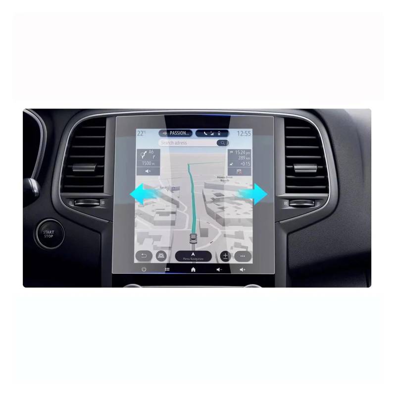 Für Megane 4 2022 9,3-Zoll-2PCS Auto-Navigation Displayschutzfolie Auto-Innenausstattung PET-Film Navigation Glas Displayschutzfolie von ONETREND